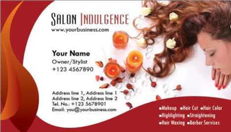 Beauty salon business cards