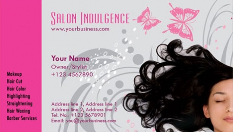 Beauty salon business cards