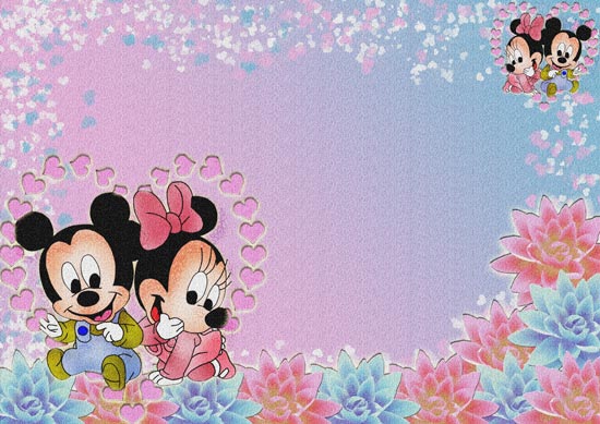 Photoshop cartoon backgrounds with hearts and flowers