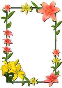 Photoshop flower frame design