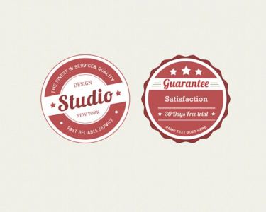 Photoshop layered badges design