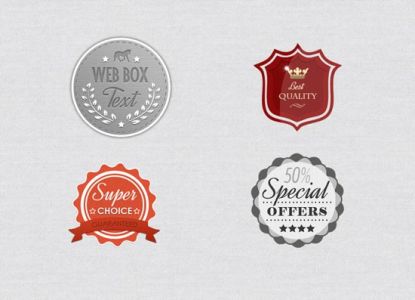 Photoshop layered badges design