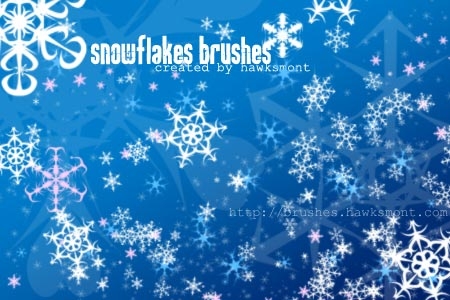 winter snowflakes for photoshop