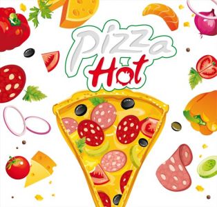 Pizza slices vector design