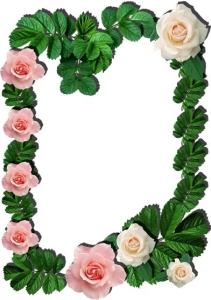 Transparent flower frame for Photoshop