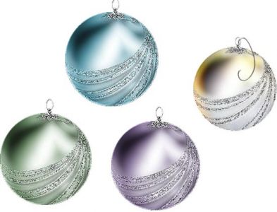 Christmas light balls cartoon vector elements