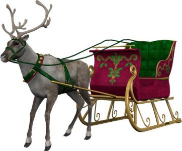 Christmas reindeer cartoon vector elements