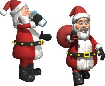 Christmas Santa cartoon vector elements