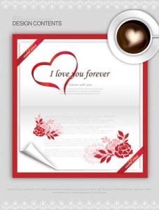 Postcard frame design vector