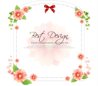 Postcard frame design vector