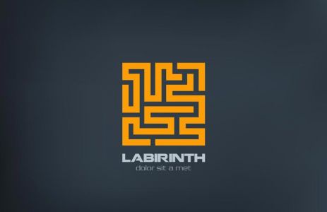 Logo Labyrinth vector icon design template