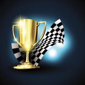 Racing trophy cup vectors