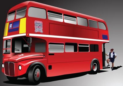 Red london bus vector