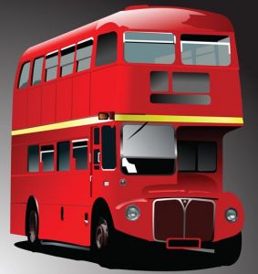 Red london bus vector