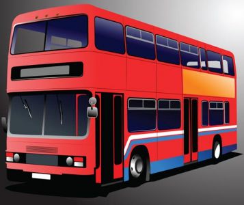 Red london bus vector