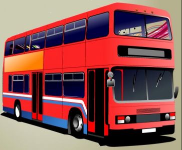 Red london bus vector