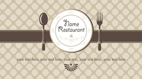 Restaurant business cards EPS vector models