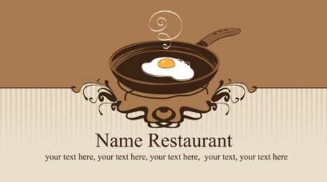 Restaurant business cards vector models