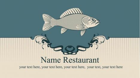 Restaurant business cards vector models