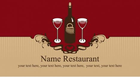 Restaurant business cards vector models