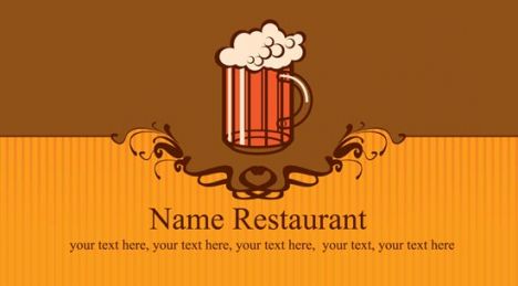 Restaurant business cards vector models