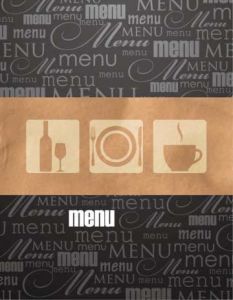 Restaurant menu booklet design vector