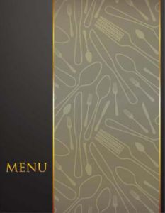 Restaurant menu booklet design vector