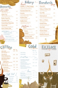 Restaurant menu card design