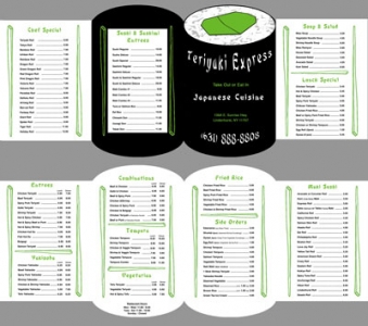 Restaurant menu card design