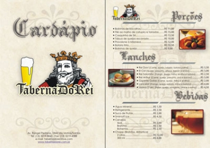 Restaurant menu card design
