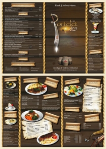 Restaurant menu card design