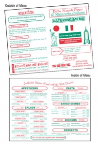 Restaurant menu card design