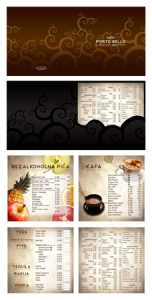 Restaurant menu card design