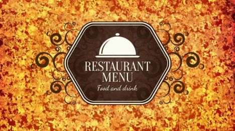 Restaurant menu cover as vintage design