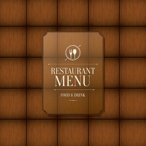 Restaurant menu cover as vintage design