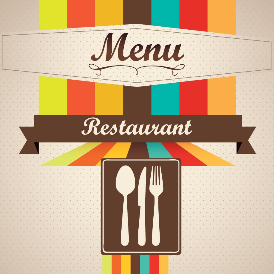  Restaurant  menu cover  vector