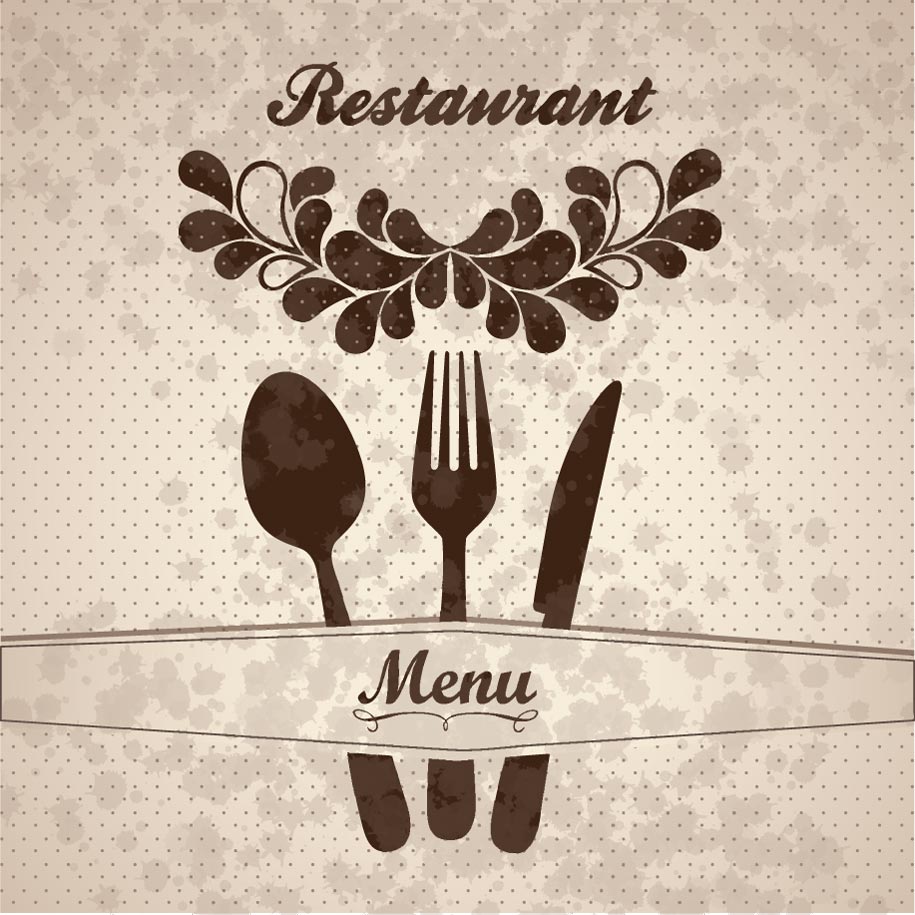  Restaurant  menu cover  vector