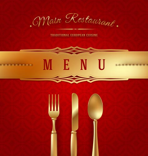  Restaurant  wooden sign and menu cover  vectors