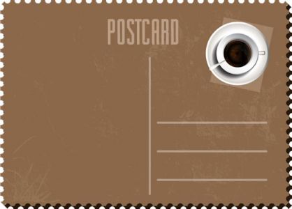 Retro coffe envelopes and letterheads vectors