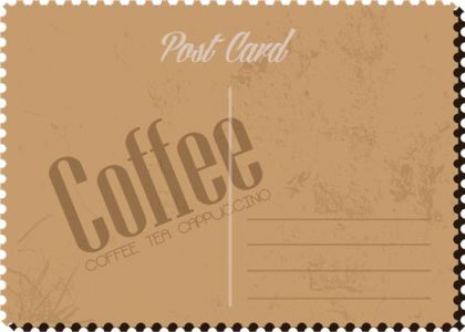 Retro coffe envelopes and letterheads vectors