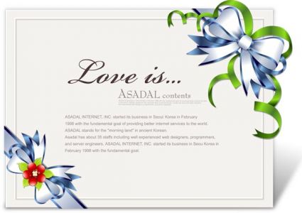 Ribbons design on cards or invitations vector