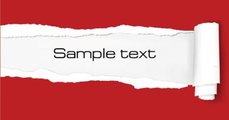 Ripped paper template vector