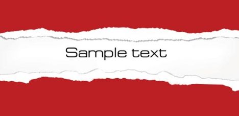 Ripped paper template vector