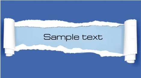 Ripped paper template vector