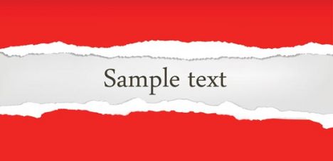 Ripped paper template vector