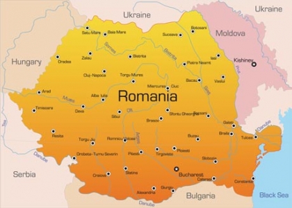 Romania vector map