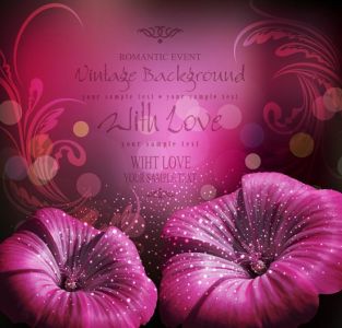 Romantic events vector cards