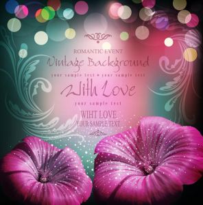 Romantic events vector cards