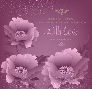 Romantic events vector cards