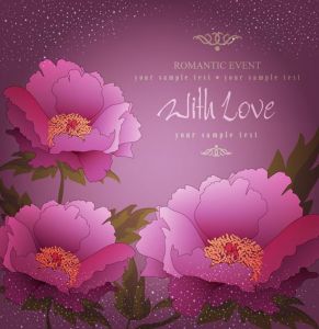 Romantic events vector cards